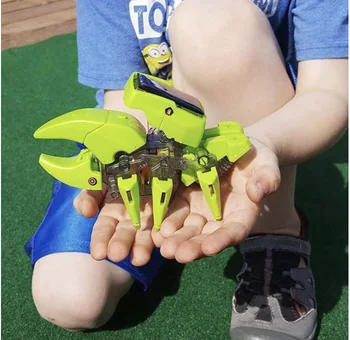 COOL! DIY 3-v-1 Solární Energie, Robot dětská Hračka Dinosaurus, Hmyzu Vrtací Stroj Deformace Robot Solární Panel Napájení