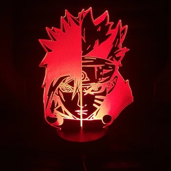 3d Led Noční Světlo Naruto, Jiraiya, Kakashi, Sasuke Noční Světlo pro Domácí Dekor Lampa 3d Noční Lamparas Luminaria Naruto Lampa