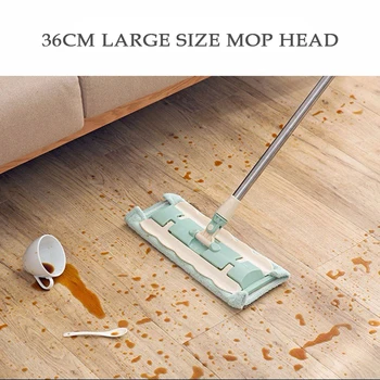 Plochý Mop Podlahy Teleskopické s Velkými Mikrovlákno Polštářky Spin Mop 360 ° Úchyt Windows Home Kuchyně Podlahy Čistič na Dřevo Dlaždice