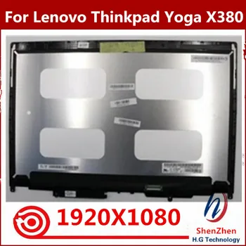 LCD Shromáždění pro Lenovo Thinkpad X380 jóga Notebook, Dotyková Obrazovka +Rám FHD 1920*1080 IPS 30pin FRU 02DA168 02DA170 02HM040