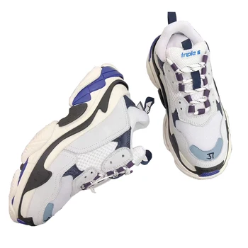 2020 jogging boty TRIPLE S školení boty tlusté dno sportovní boty vysoce kvalitní pár bílé dámské sportovní boty, tenisky