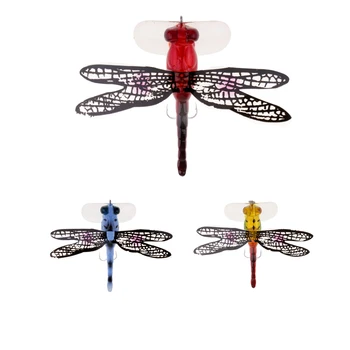 Barevné Simulace Vážka Létající Hmyz Poppers muškaření Mouchy 70mm Horní Vody Rybářské Návnady pro Rybáře