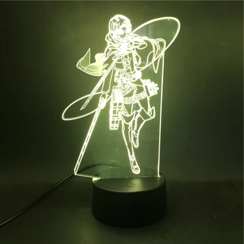 Bluetooth Základní Útok na Titan pro Levi Ackerman Baby LED Noční Světlo USB Světlo Lampa pro Ložnice pro Narozeninovou Atmosféru