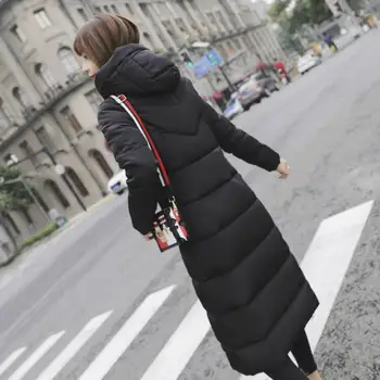 2021 Bavlna-polstrovaný kabát prodloužený bavlna-polstrovaný kabát módní ležérní slim padnoucí zimní kabát pro ženy