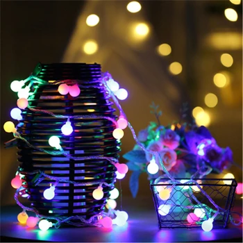 5m 40 Kuličky LED Vánoční Osvětlení Venkovní Nový Rok Věnec LED Vánoční Víla Světla Luces De Navidad Svatební Party Dekorace