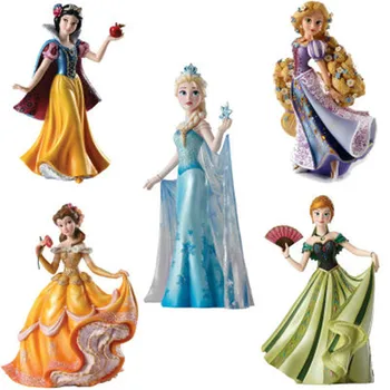 19-20cm Disney Princezna Zmrazené 2 Ručně vyráběné PVC Karikatura Panenka Elsa Anna Dort Dekorace Dekorace Model Panenka dětská Hračka Dárek