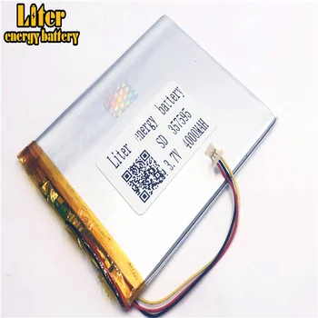 1.0 MM 3pin konektor 357595 4000mah 3.7 V li-polymerová dobíjecí lithium-polymerová baterie pro tablet pc 7 palcový