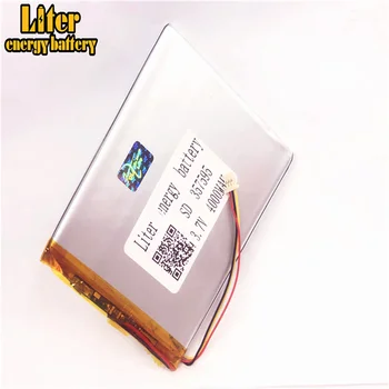 1.0 MM 3pin konektor 357595 4000mah 3.7 V li-polymerová dobíjecí lithium-polymerová baterie pro tablet pc 7 palcový