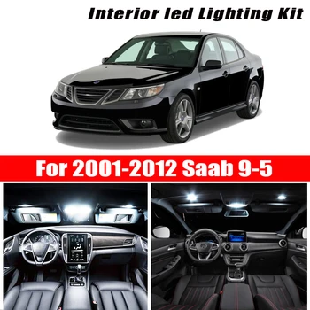 Pro 2001-2012 Saab 9-5 Bílé auto příslušenství Canbus bez Chyb LED stropní Světlo, Světlo na Čtení Kit Mapu Dome Licence Lampa