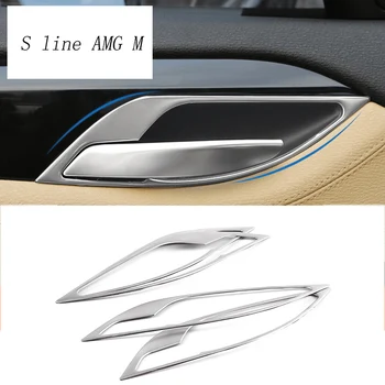 Z nerezové oceli Car styling Vnitřní kliky Dveří Kryt Čalounění Dveří Mísy Samolepky dekorace Pro BMW X1 E84 auto příslušenství