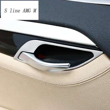 Z nerezové oceli Car styling Vnitřní kliky Dveří Kryt Čalounění Dveří Mísy Samolepky dekorace Pro BMW X1 E84 auto příslušenství