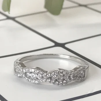 Starland Původní Proužek Prsteny pro Ženy 2 Styl Růžové zlato & Stříbrný Prsten 925 Sterling Silver Šperky Dárky pro ženy