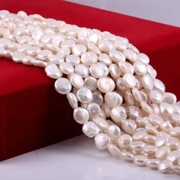 10mm Přírodní Sladkovodní Pearl Korálky pro DIY Šperky Náhrdelník Náramek Příslušenství Volné Korálky, Dárky pro Ženy, Velkoobchod