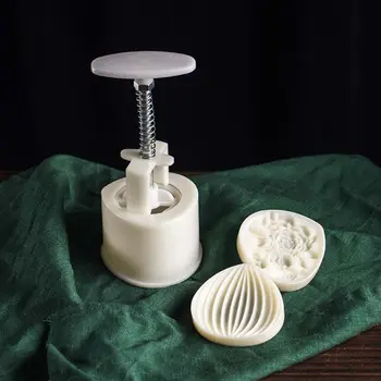 75g Mooncake Formy 3D Flower&Shell Design Cookie Razítko DIY Měsíc Dort Forma 11UA