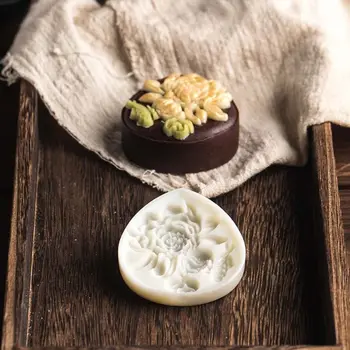 75g Mooncake Formy 3D Flower&Shell Design Cookie Razítko DIY Měsíc Dort Forma 11UA