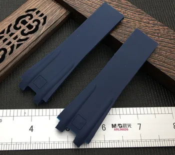 Luxusní Značky 26*20 mm měkké Silikonové Pryže Watchband Speciální pro Ulysse Nardin popruh pro Výkonné 243 pro Muže Hodinky kapela nástroje