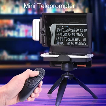 Přenosný Mini Teleprompter Inscriber Mobilní Čtecí zařízení Artefakt Video čtecího zařízení S Dálkovým ovládáním pro Telefon s Fotoaparátem dslr