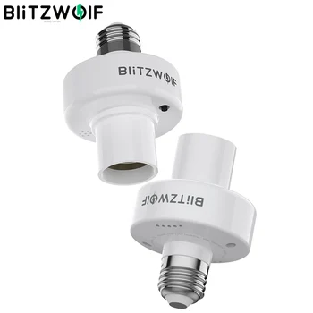 BlitzWolf BW-LT30 E27 WIFI Inteligentní Objímky Hlasové Ovládání Žárovky Adaptér Základny Socket Práce S Alexa Google Assistant AC110-230V