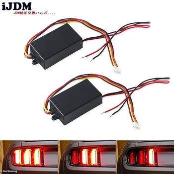 IJDM (2) 3-Krok Sekvenční Dynamická Honička Flash Modul Boxy Pro Auta Ford Mustang koncové světlo, Přední nebo Zadní směrová Světla