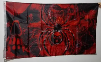 Motocykl Club Skull RED SPIDER horké prodávat zboží 3x5 METRŮ Banner mosazné kovové díry