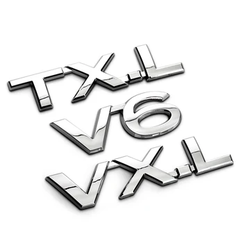 V6 VXL TXL TX-L VX-L Kov, Zinek Slitiny Car Styling Dovybavení Znak Odznak 3D Nálepka Kapacita Mark pro Toyota Prado V6