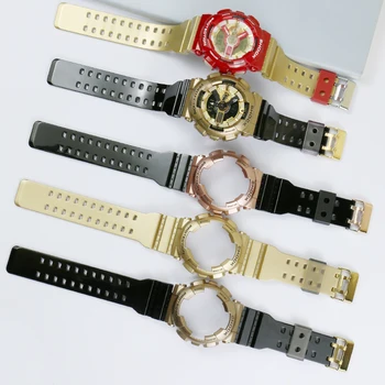 Pryskyřice řemínek pánské pin přezka hodinky příslušenství pro Casio G-shock GA GD100 110 120 140GAX GLS sportovní vodotěsné ženské hodinky kapela