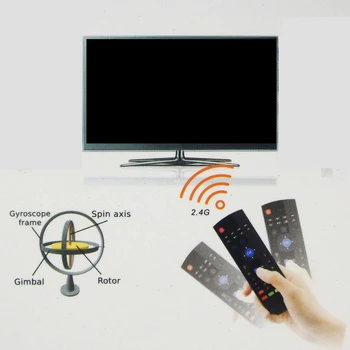 Bezdrátová Klávesnice Dálkové Ovládání Air Remote Mouse Pro TV Box, Smart TV, PC, Notebook, Projektor