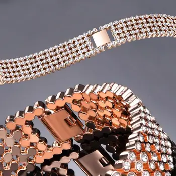 YOOSIDE 18mm Crystal Drahokamu Diamond Hodinky Kapela Popruh pro Huawei Watch 1./Fit Čest S1 Náhradní Náramek