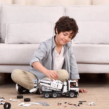 Xiaomi MITU Inženýrství Mixer Truck Stavební Bloky, Auta, Hračky, Děti, Vánoční dárek shromáždění cihly 900+ díly puzzle DIY