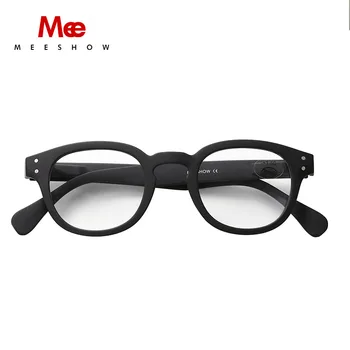 Meeshow Retro Brýle na Čtení Muži Ženy s Dioptrickou Kolo Evropě Styl Kvalitní Brýle Bílé Presbyopie Brýle Demi