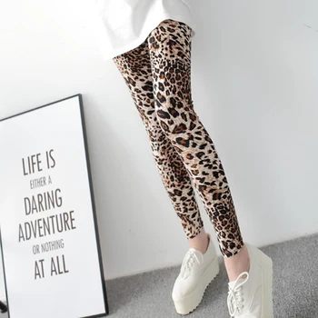 Leopard Legging Dámské Animal Print Legíny Sexy Ležérní Měkké Elastické Atraktivní Jarní Letní Legíny Velikost Zdarma