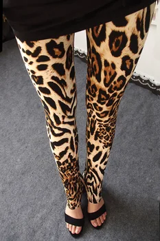Leopard Legging Dámské Animal Print Legíny Sexy Ležérní Měkké Elastické Atraktivní Jarní Letní Legíny Velikost Zdarma