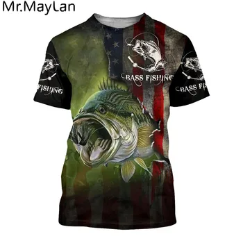 2020 nové rybářské tričko styl ležérní Digitální ryby 3D Tisk t-shirt Muži Ženy tričko Letní Krátký Rukáv O-neck Topy&Trička s-6xl