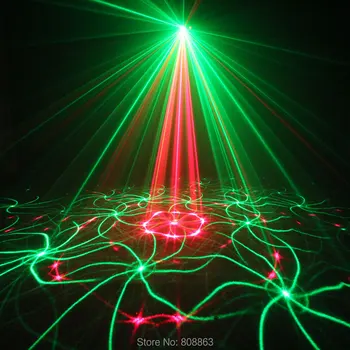 ESHINY Mini Modrá Led R&G Laserové 24 Vzor Projektor DJ Vybavení Disco Clubu Bar Vánoční Světlo Taneční Party Fázi Světla ukázat N75B178