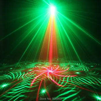 ESHINY Mini Modrá Led R&G Laserové 24 Vzor Projektor DJ Vybavení Disco Clubu Bar Vánoční Světlo Taneční Party Fázi Světla ukázat N75B178