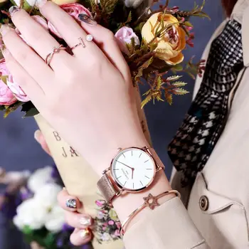 CHRONOS Ženy Hodinky Dámské Luxusní Jednoduché Náramkové hodinky z Nerezové Oceli Popruh Oka Kapela Japonsko Quartz Hnutí Hodiny CH33