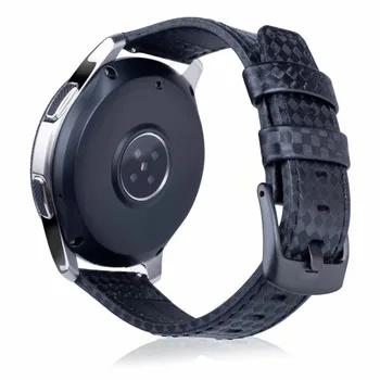Uhlíkových Vláken Originální Kožené Smyčky pro Samsung Galaxy Gear S3 22 mm Náramek Popruh pro Hodinky Galaxy 46mm Huawei Watch 2 gt