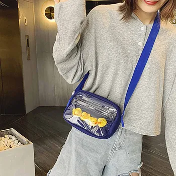 OCARDIAN Messenger Bag Telefon, Peněženku na Zip Ženy 2019 Transparentní Malý Duck Canvas Messenger Bag Roztomilý Zvládnout Tašky přes Rameno