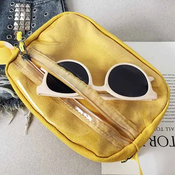 OCARDIAN Messenger Bag Telefon, Peněženku na Zip Ženy 2019 Transparentní Malý Duck Canvas Messenger Bag Roztomilý Zvládnout Tašky přes Rameno