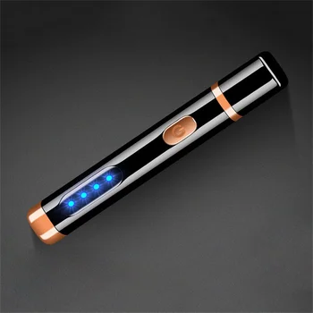 Kreativní Dvojitý Oblouk Cigaretu elektrické Zapalovače USB Dobíjecí LED Indikátor Nabíjení Přenosné Straně Stiskněte Větruodolný zapalovače