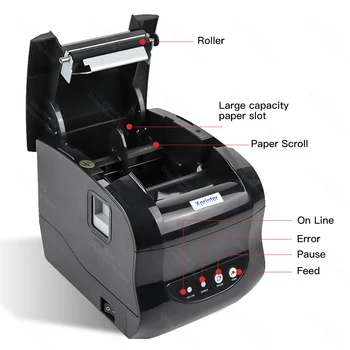 Xprinter 20 až 80mm Nálepka Termální Tiskárny Bluetooth USB Čárového kódu, Samolepící Štítky, Tiskárna Účtenek Pro Pos Štítku Stroje