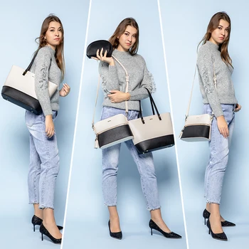 Skutečnější bag sada womenbag kabelky ženy rameno crossbody tašky messenger tašky pro dívky, dámy PU kožené módní 2020
