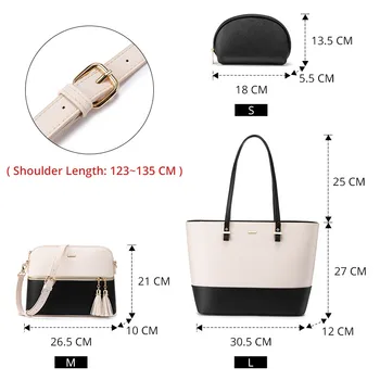 Skutečnější bag sada womenbag kabelky ženy rameno crossbody tašky messenger tašky pro dívky, dámy PU kožené módní 2020