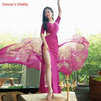 Břišní Tanec Nový Elegantní Plovoucí Příze Šaty, Výkon Oblečení Ženské Orientální Taneční Soutěže Letní Oblečení