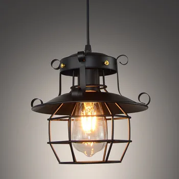 Vintage Přívěsek světlo Kovové Průmyslové lampa Stropní světlo, Lustr Svítidla Klec Edison Nordic Retro Loft Lampa Domácí Dekoraci