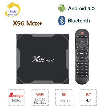 X96 MAX+ TV BOX Android 9.0 4GB 16GB 32GB 64GB Amlogic S905X3 Quad Core 8K Video Přehrávač Youtube, Netflix Wifi 2.4/5G smart tv bo