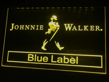 A147 Johnnie Walker Blue Label Bar NR LED Neonové Světlo Znamení