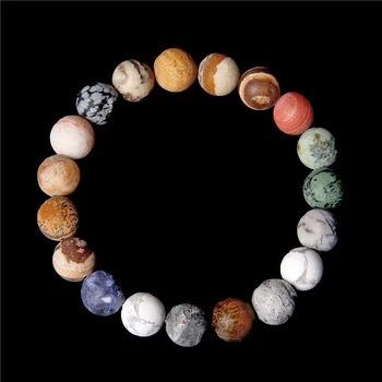 Muži Náramky, Přírodní Minerální 10 mm Matný Sodalit Africké Tyrkysově Kamene Korálky Náramek Ženy Minimalismus Ručně vyráběné Šperky Elastic