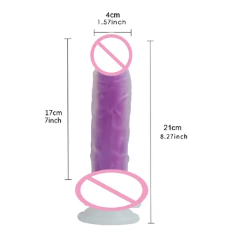 Hieha 7 cm Silikonové Vaginální Velké Hračky Vtipné Dospělé Sextoys Penis Erotické Hračky, Ženské Anální Masturbátor Dick pro Ženy