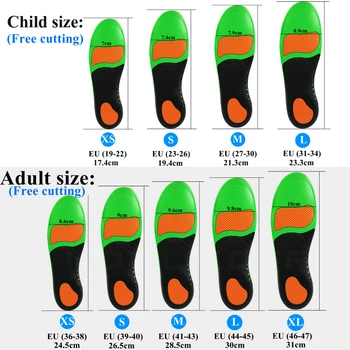 EVA Stavebnicové vložky pro Ploché Nohy 3D Podpora Klenby, ortopedické boty sole Vložky pro nohy muži ženy Děti O/X Noha opraveny